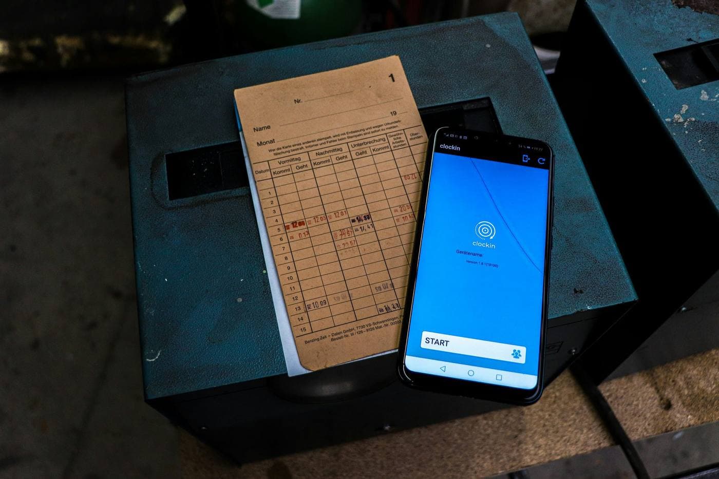 Phone scanning a paper invoice on a desk